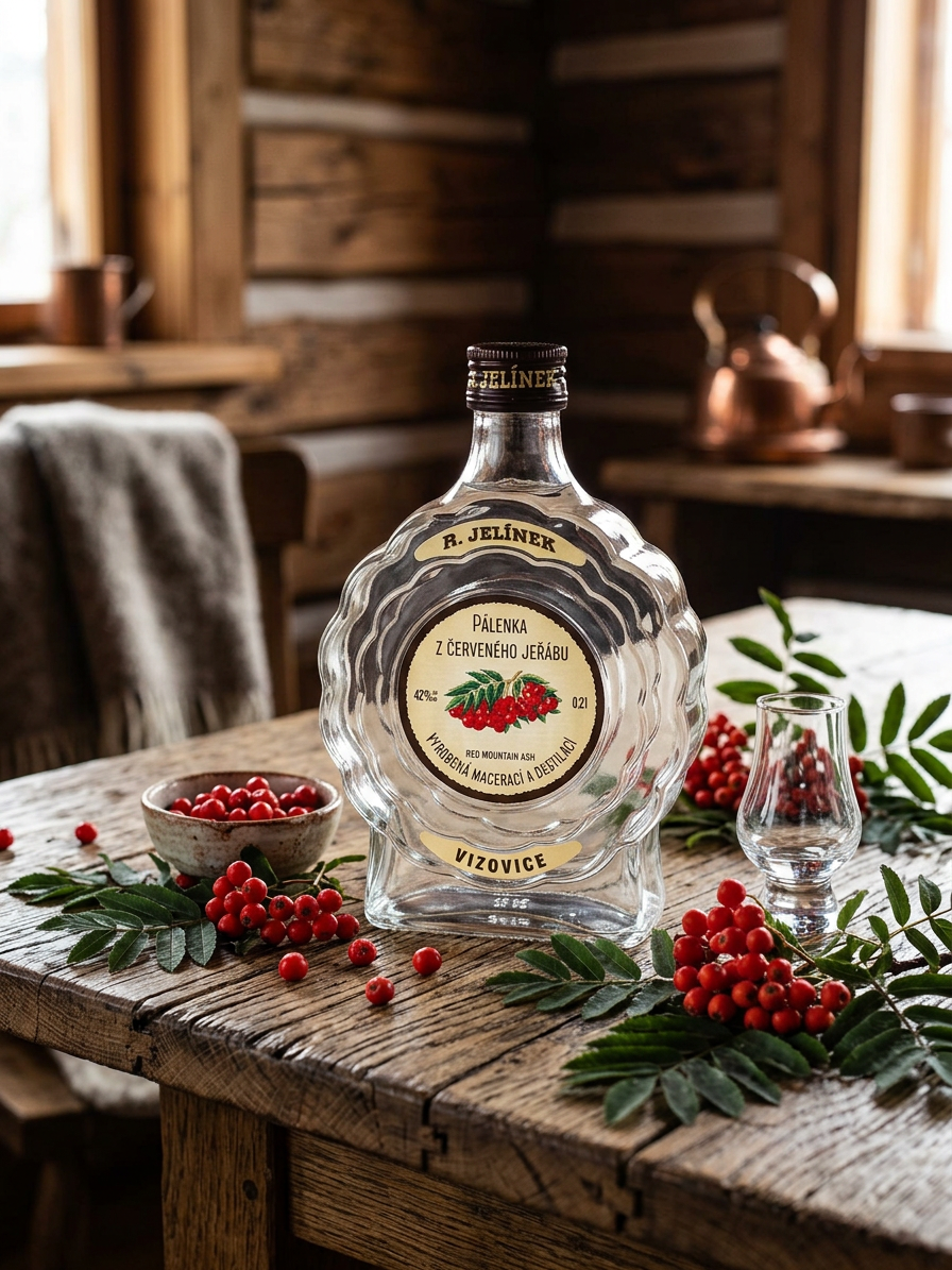 Pálenka z červeného jeřábu 42% 0,2l