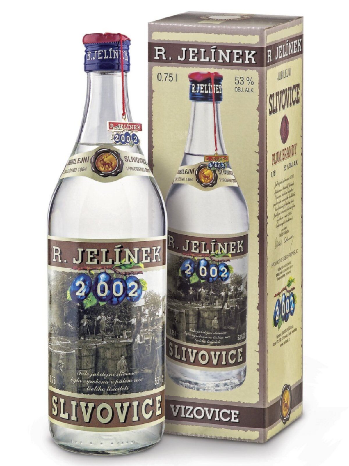 Jubilejní slivovice 2002 53% 0,75l