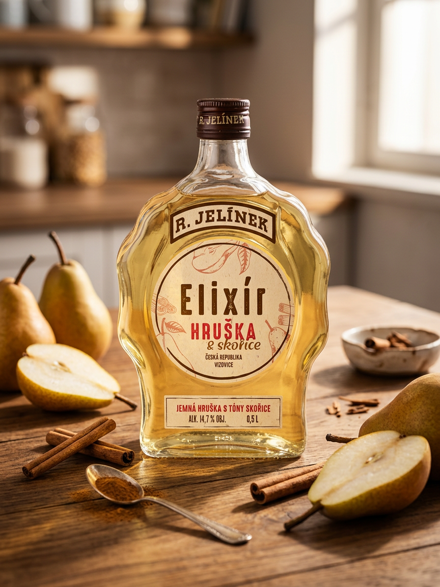 Elixír Hruška & Skořice 14,7% 0,5l