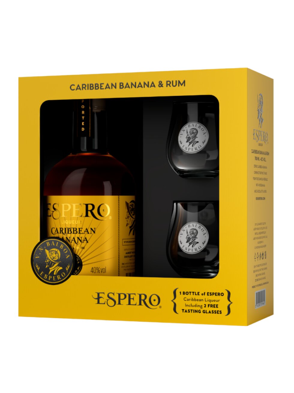 Espero Caribbean Banana 40% 0,7l + 2 skleničky