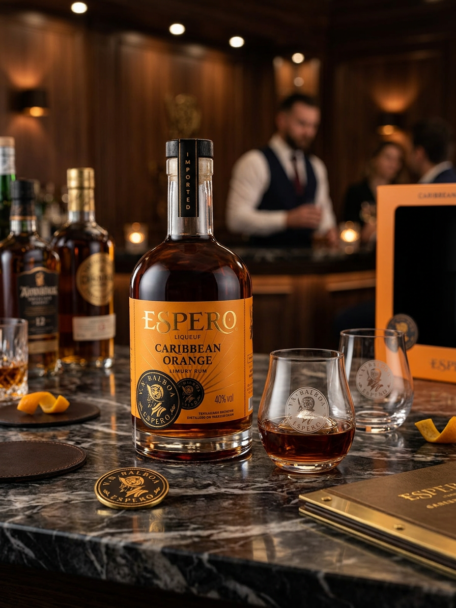 Espero Caribbean Orange 40% 0,7l + 2 skleničky
