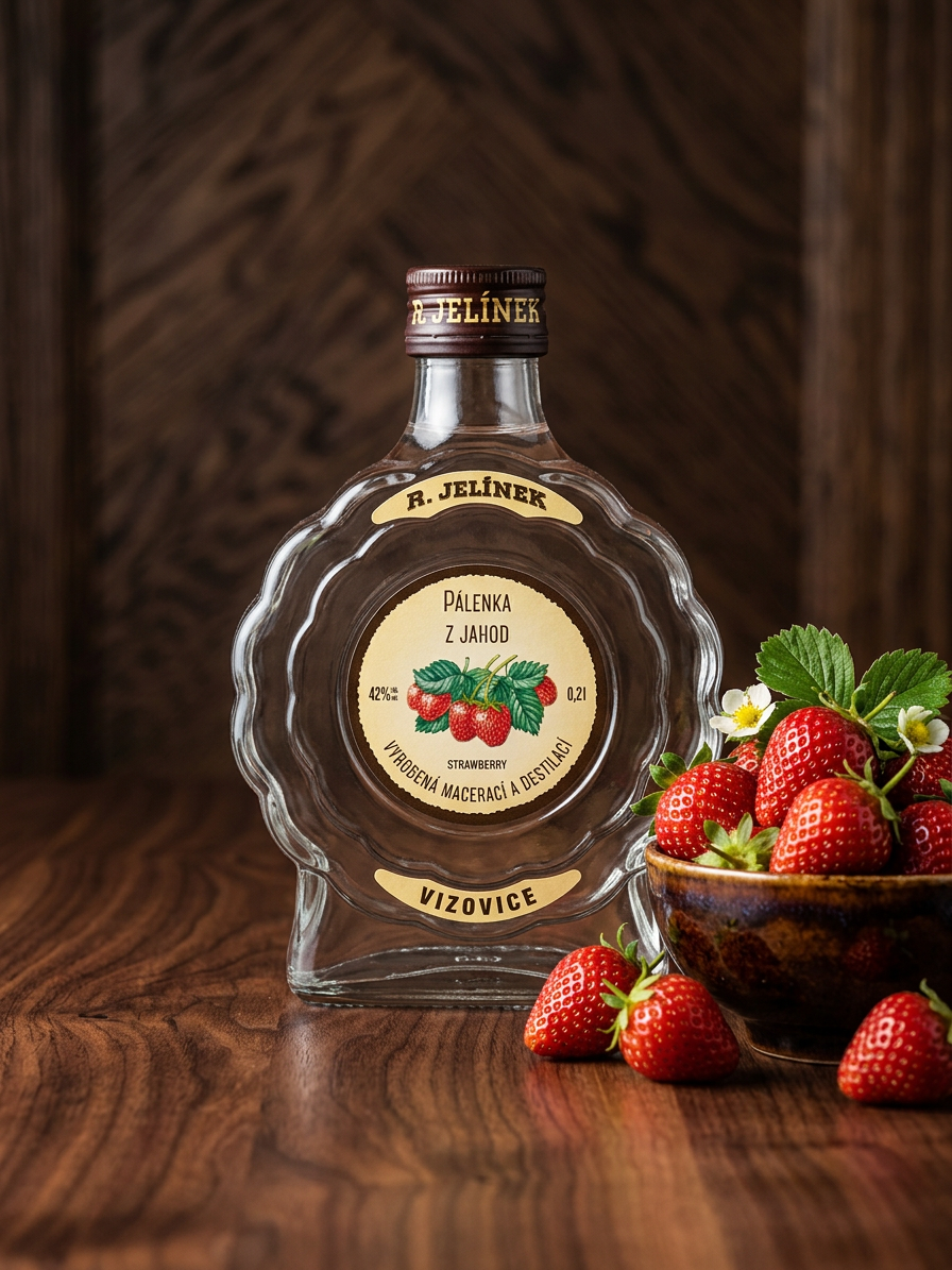 Pálenka z jahod 42% 0,2l