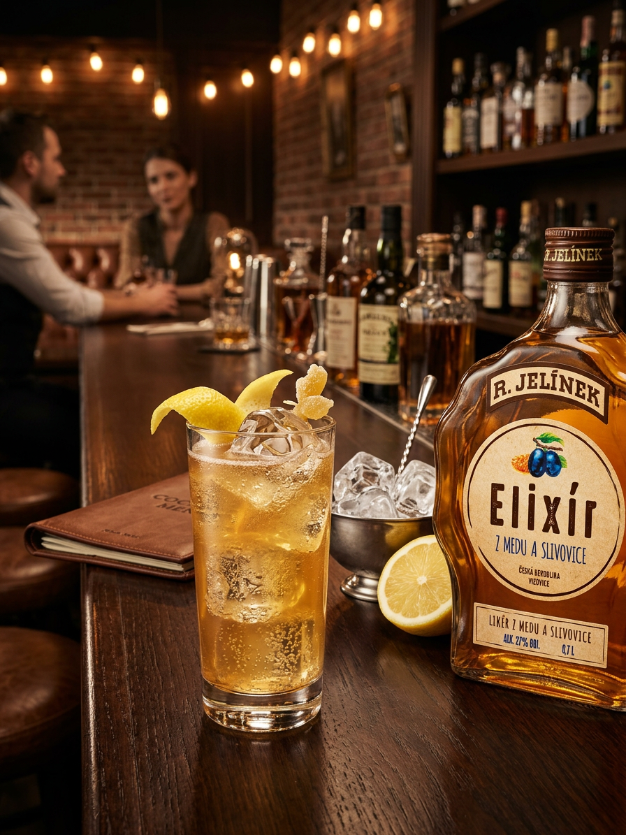 Elixír z medu a slivovice 27% 0,7l