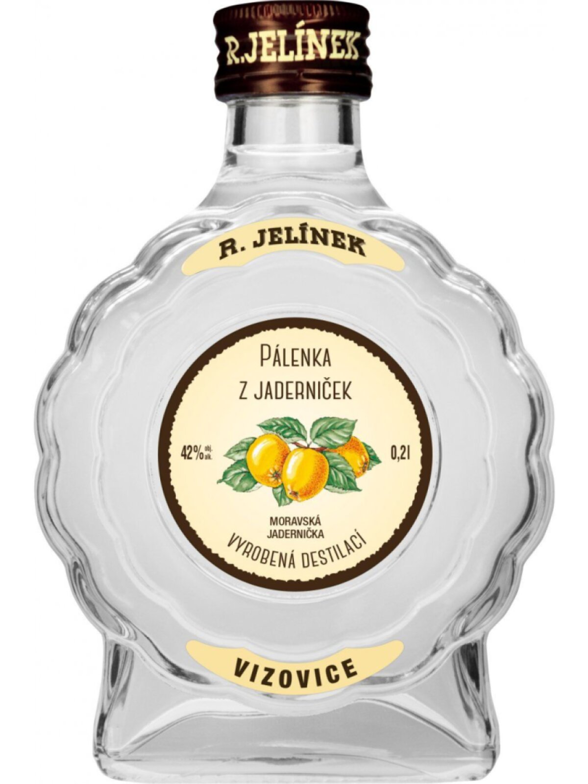 Pálenka z jaderniček 42% 0,2l