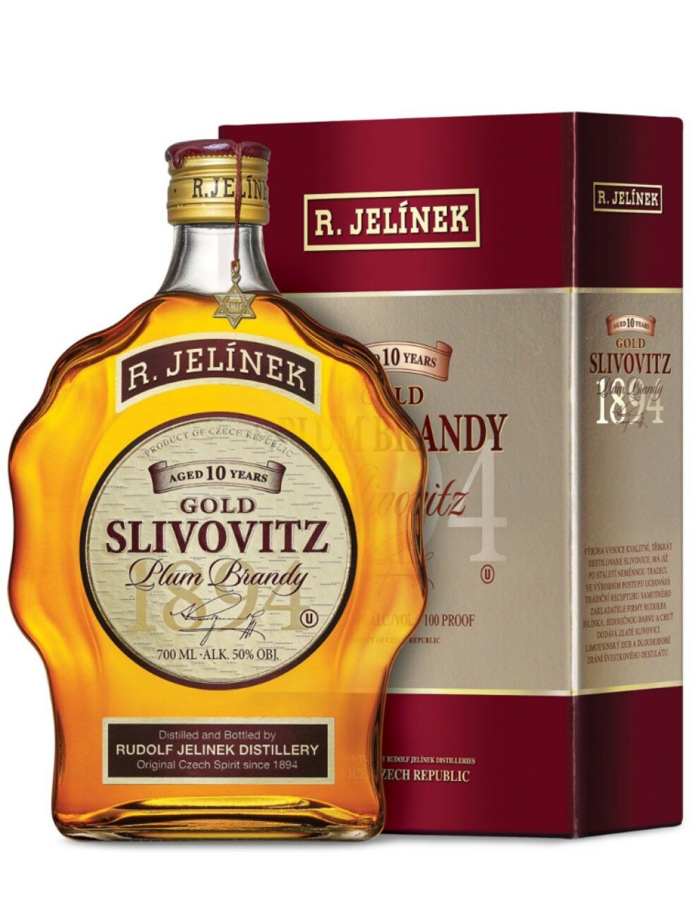 Gold Slivovitz kosher 10yo 50% 0,7l