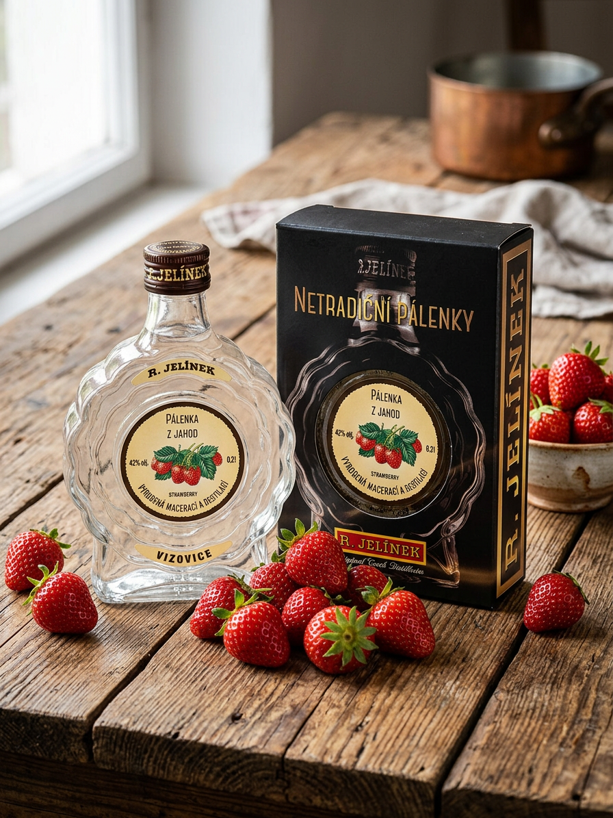 Pálenka z jahod 42% 0,2l