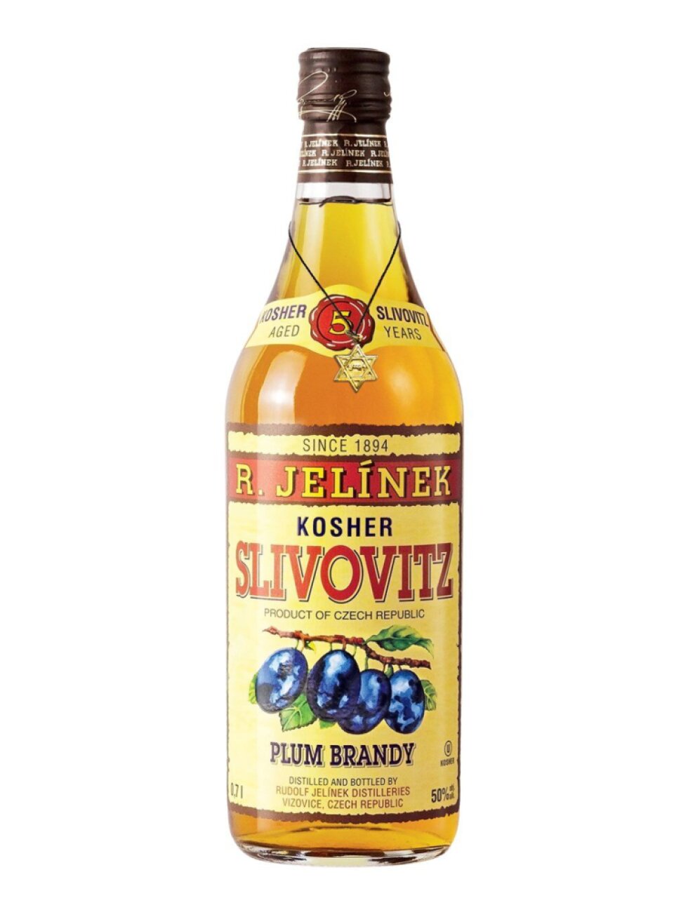 Slivovice kosher zlatá 5yo 50% 0,7l