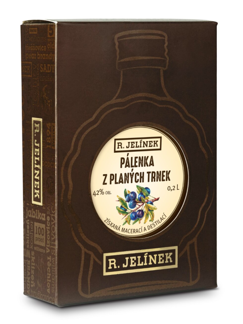 Pálenka z planých trnek 42% 0,2l