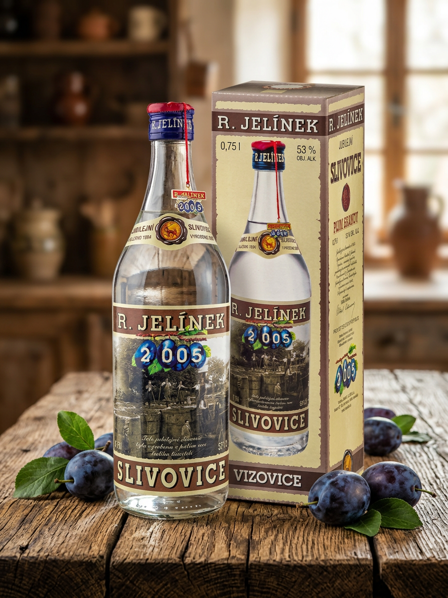 Jubilejní slivovice 2005 53% 0,75l