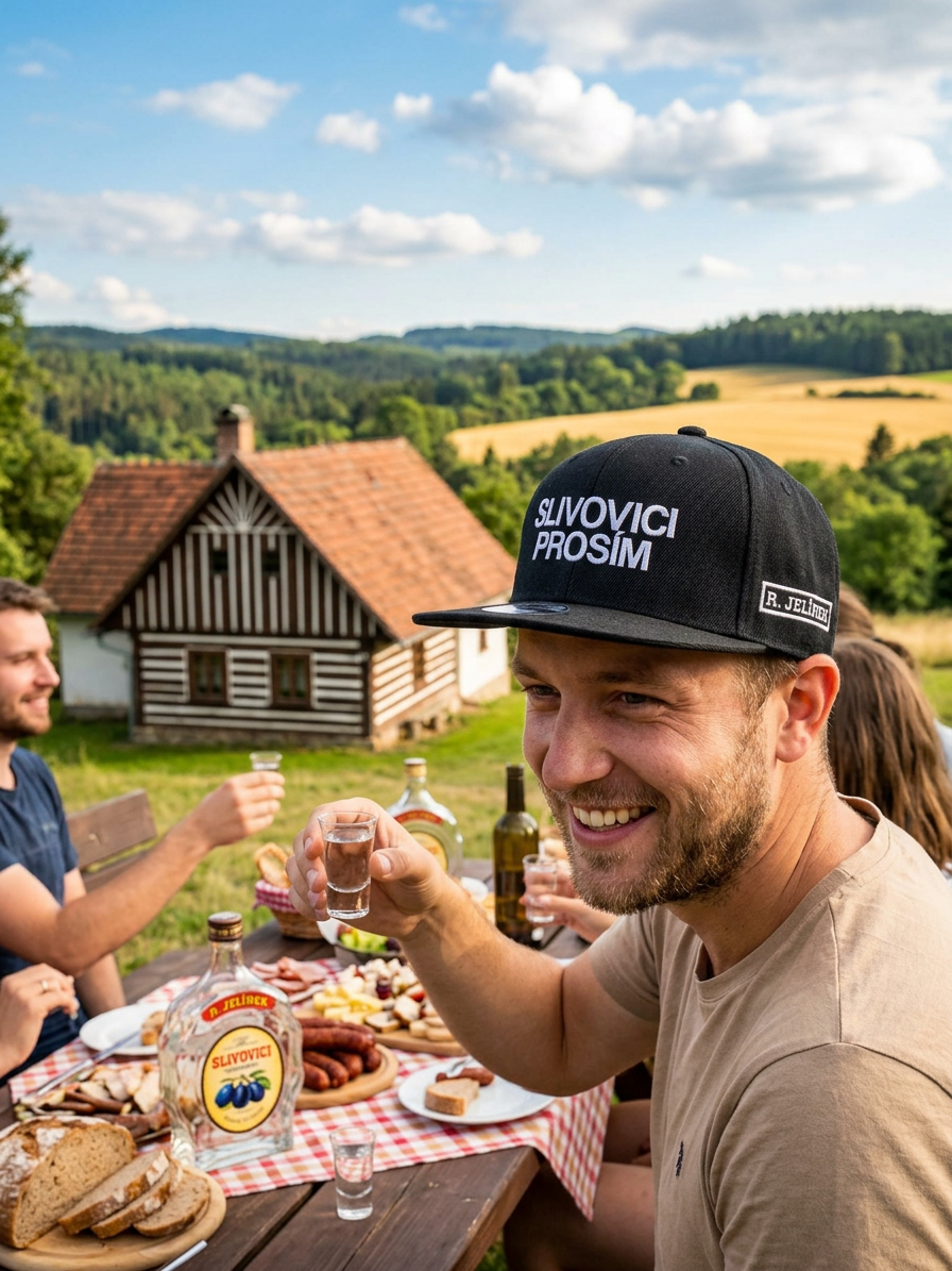 Kšiltovka R. JELÍNEK s rovným kšiltem