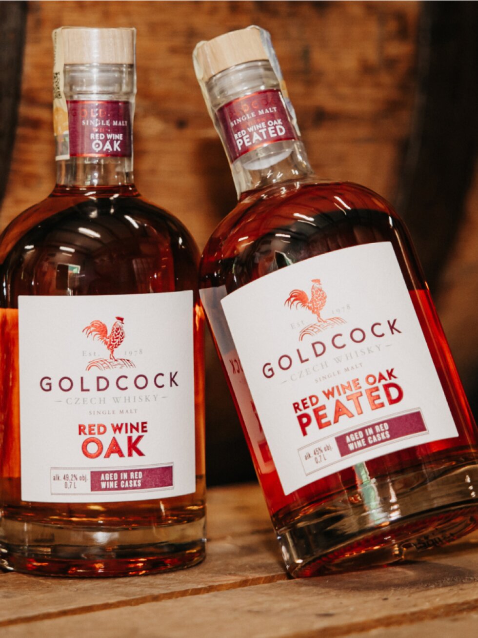 GOLDCOCK Peated Red Wine Oak Cask Finish 45% 0,7l