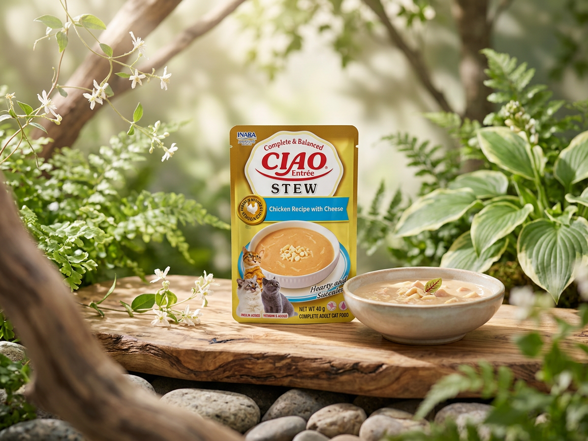 Kapsička pro kočky Churu Cat Entrée Stew Chicken Recipe with Cheese, 40 g