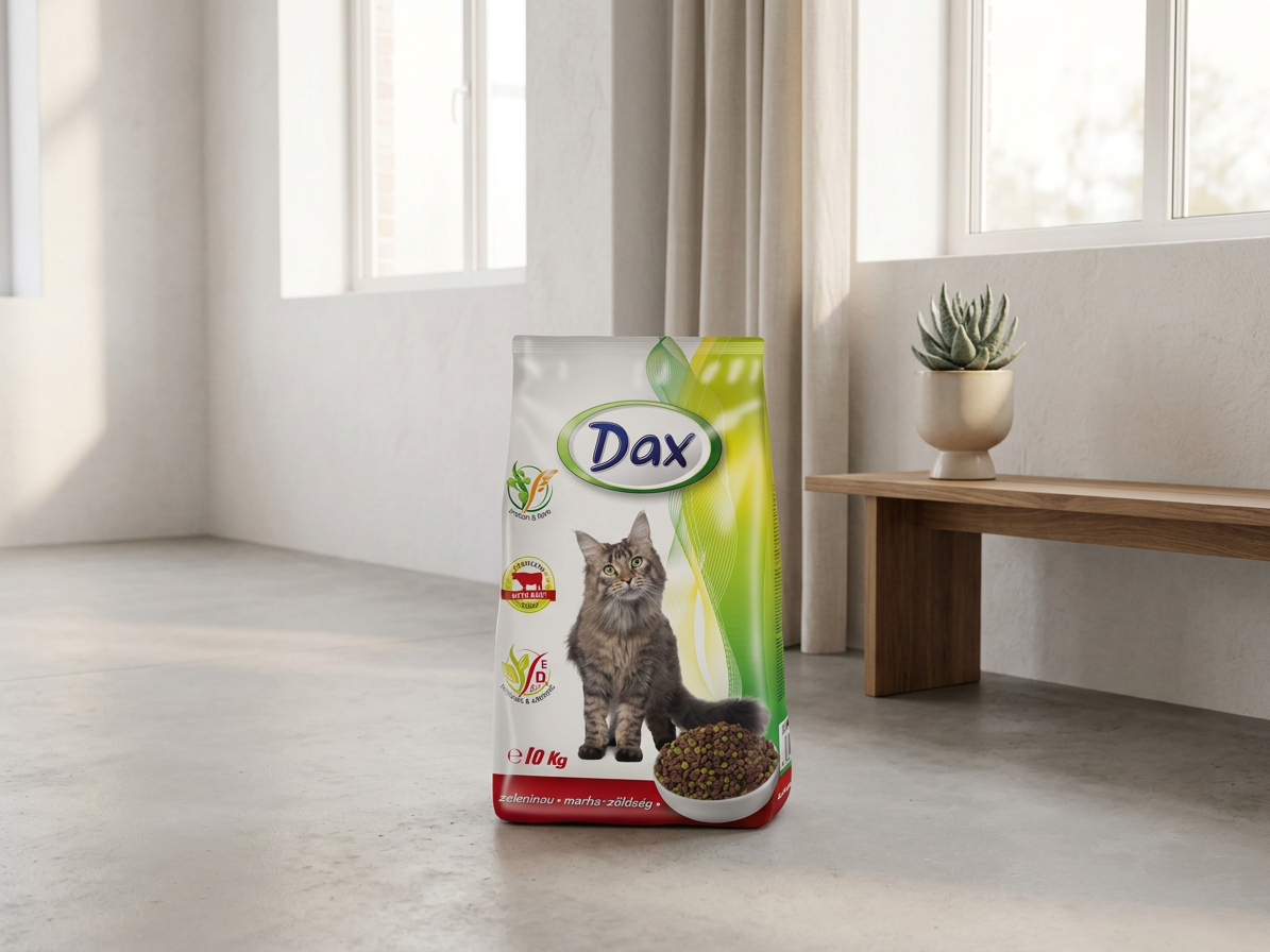 Dax Cat kompletní granule pro kočky s hovězím a zeleninou 10 kg