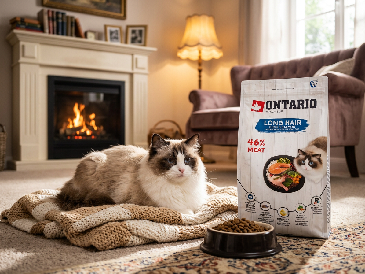 Ontario Cat Longhair 2 kg – kompletní krmivo pro dospělé kočky