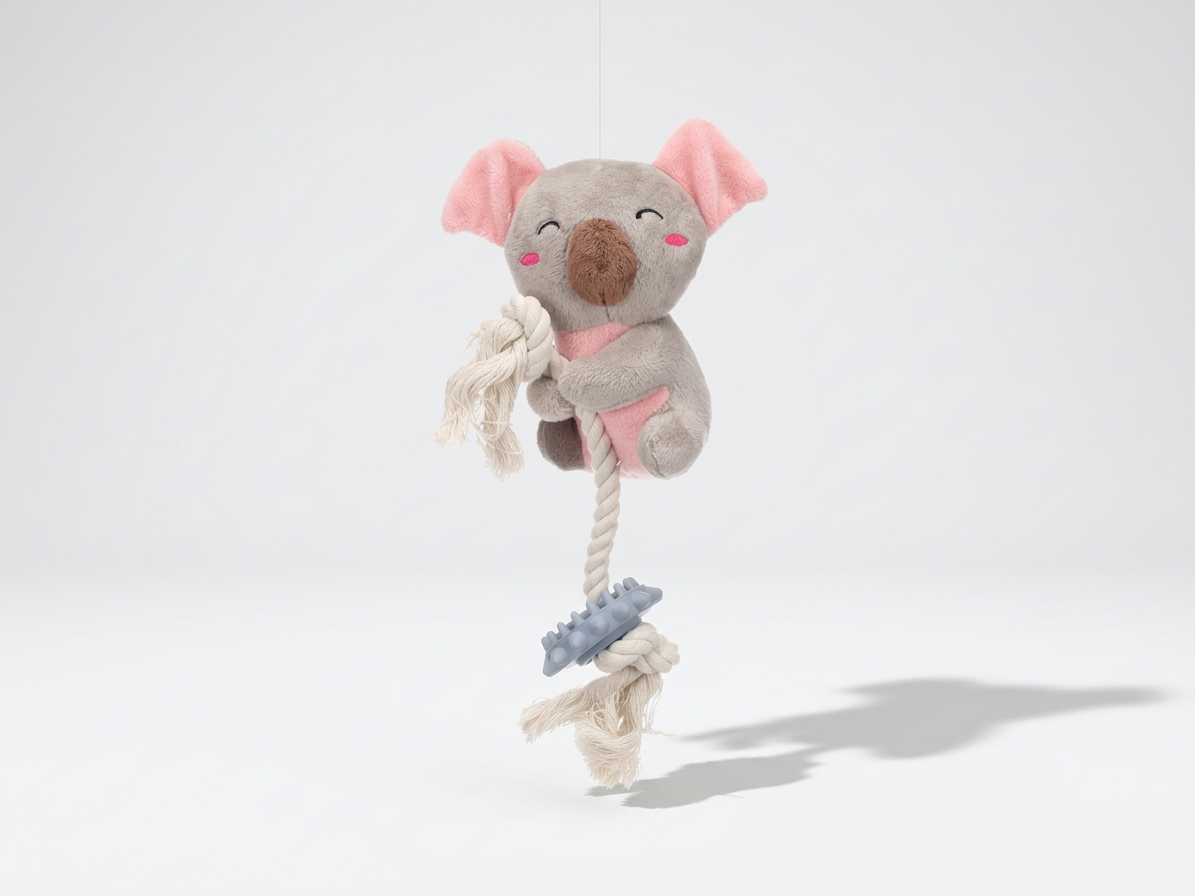 Flamingo Didi Hračka pro štěňata Koala s lanem 23cm