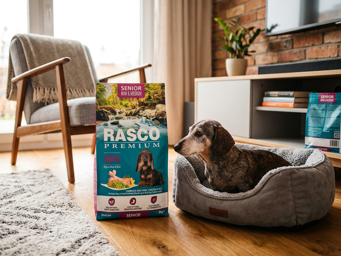 Rasco Premium Senior Mini & Medium Senior kuře s rýží 3 kg