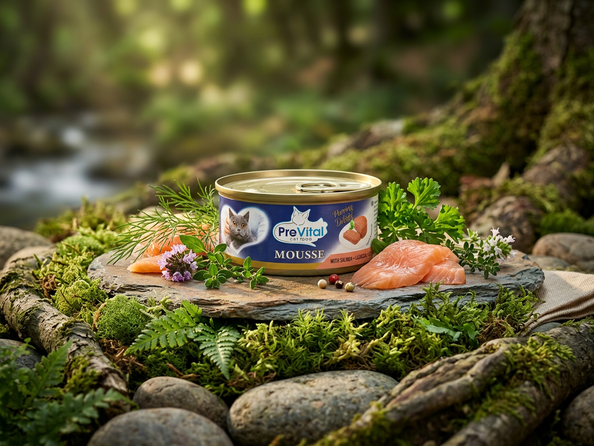 PreVital kočka losos, konzerva 85 g
