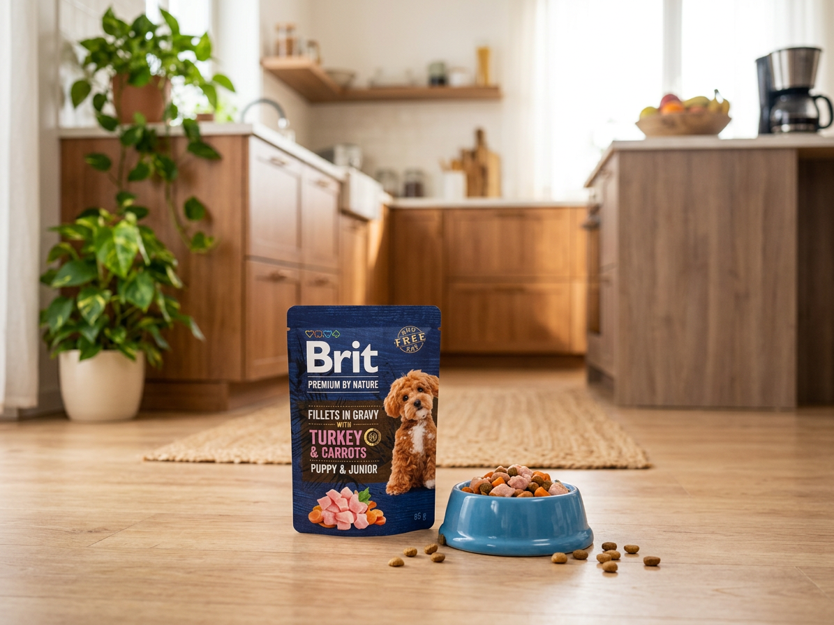 Brit Premium Dog Puppy Fillets Gravy Turkey&Carrots85g