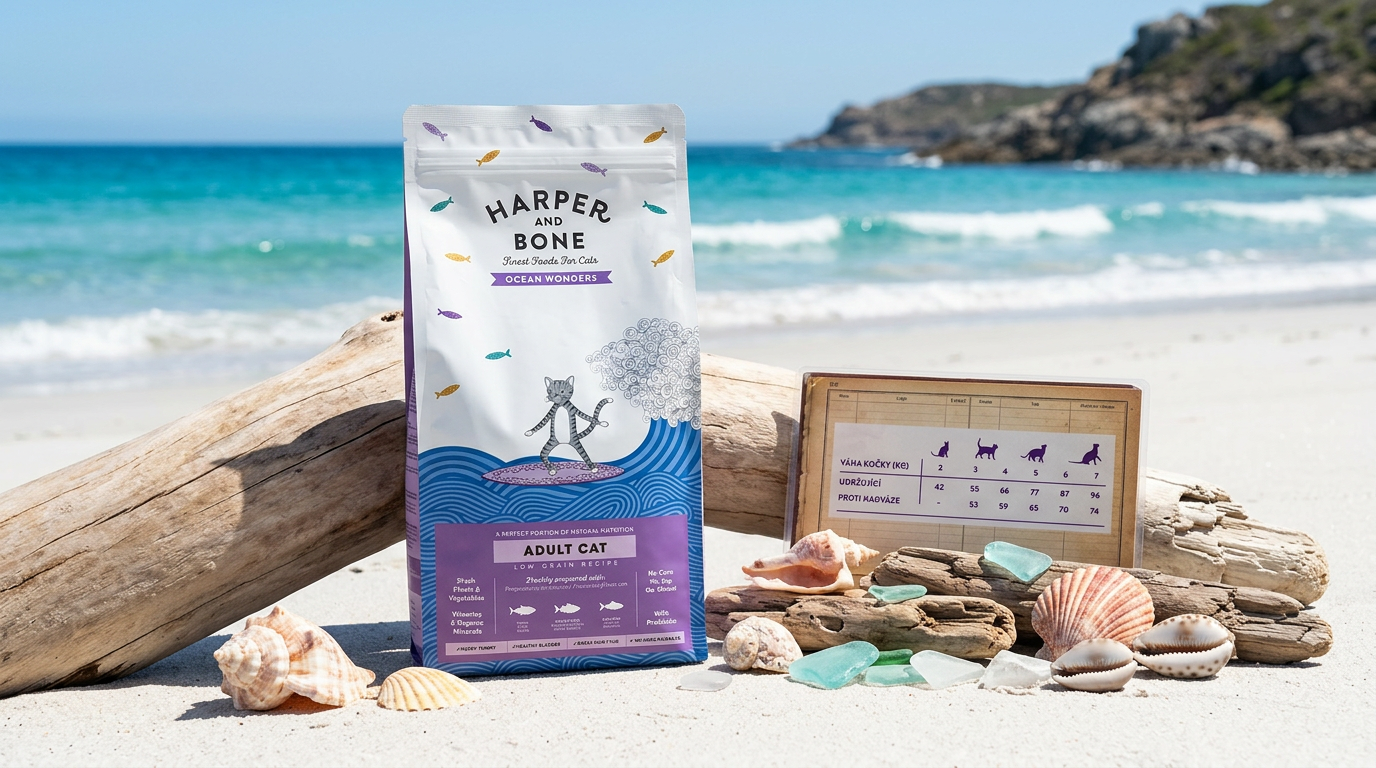 Vzorek Harper and Bone Cat Adult divy oceánu s rybami 70 g