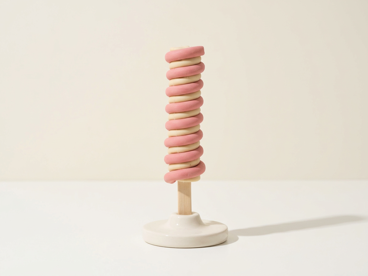 Ice Twister, nanuk spirála s kuřecími prsy [70], 40 g, růžová