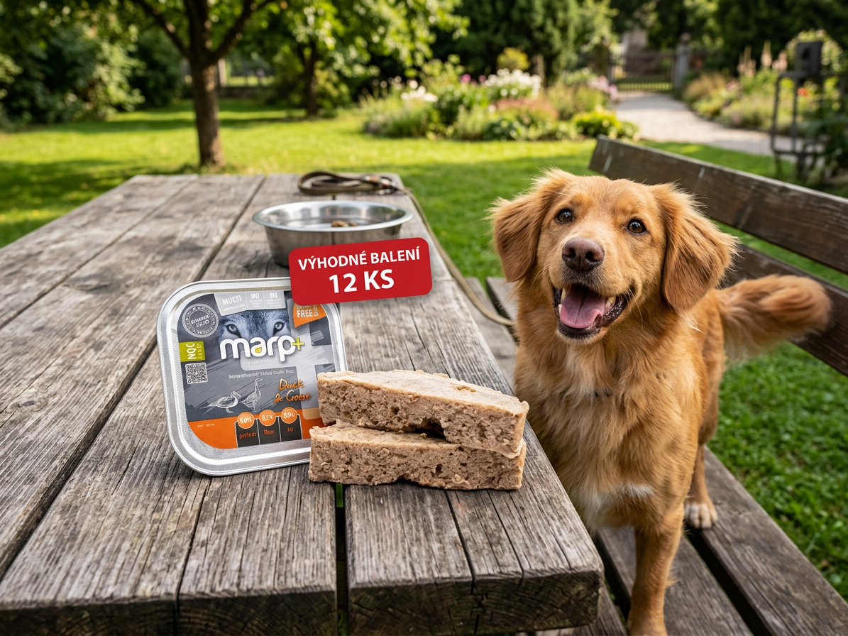 Marp Natural Plus vanička pro psy s kachnou a husou 12x150g