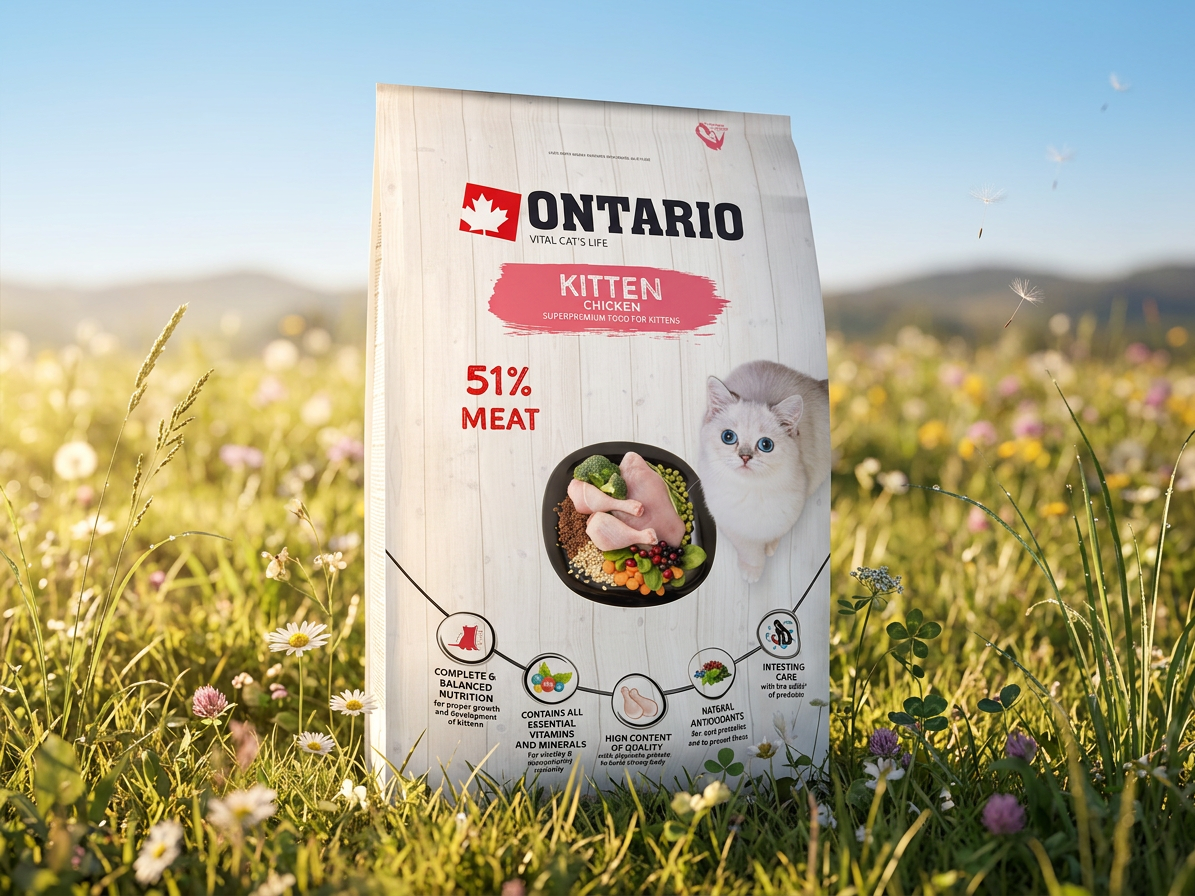 Ontario Kitten Chicken 6,5 kg – superprémiové krmivo pro koťata