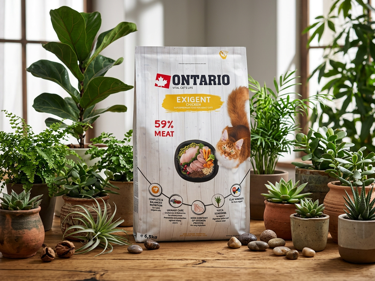 Ontario Cat Exigent 6,5 kg – superprémiové granule pro dospělé kočky