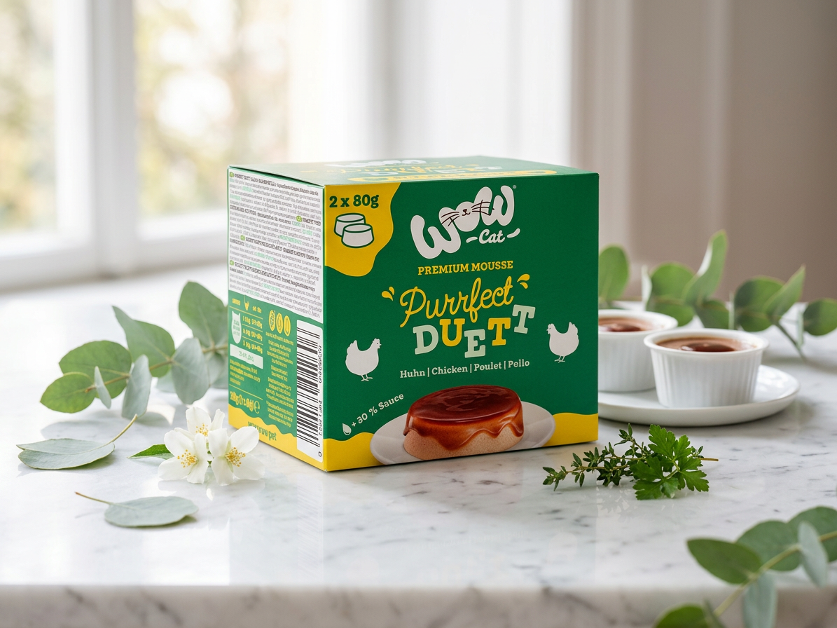 WOW Cat konzerva Purrfect Duett Kuře se šantou 2x80g