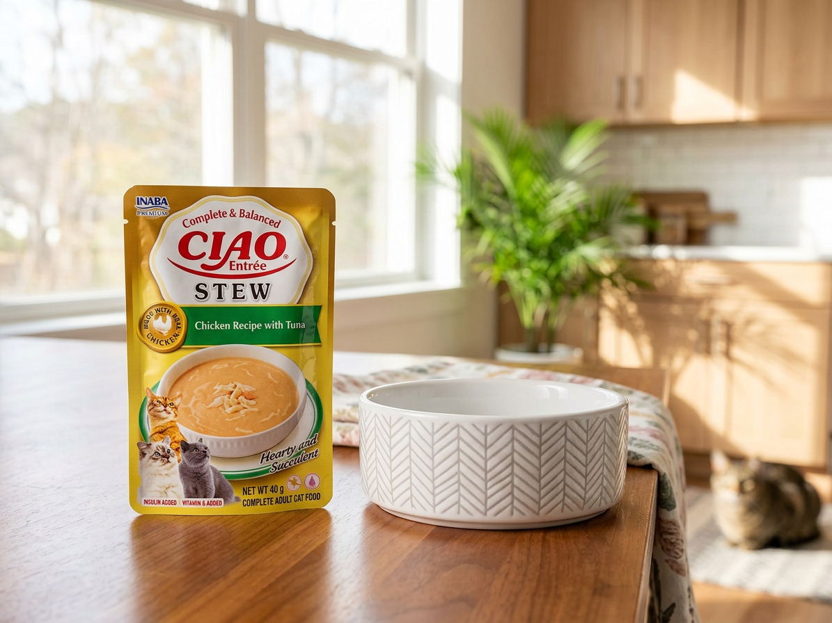 Kapsička pro kočky Churu Cat Entrée Stew Chicken Recipe with Tuna, 40 g