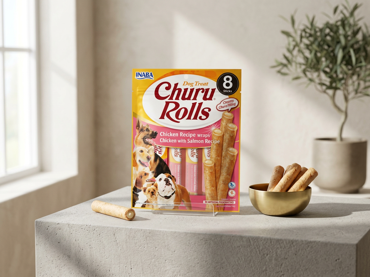 Churu dog Rolls - kuře, losos 96g