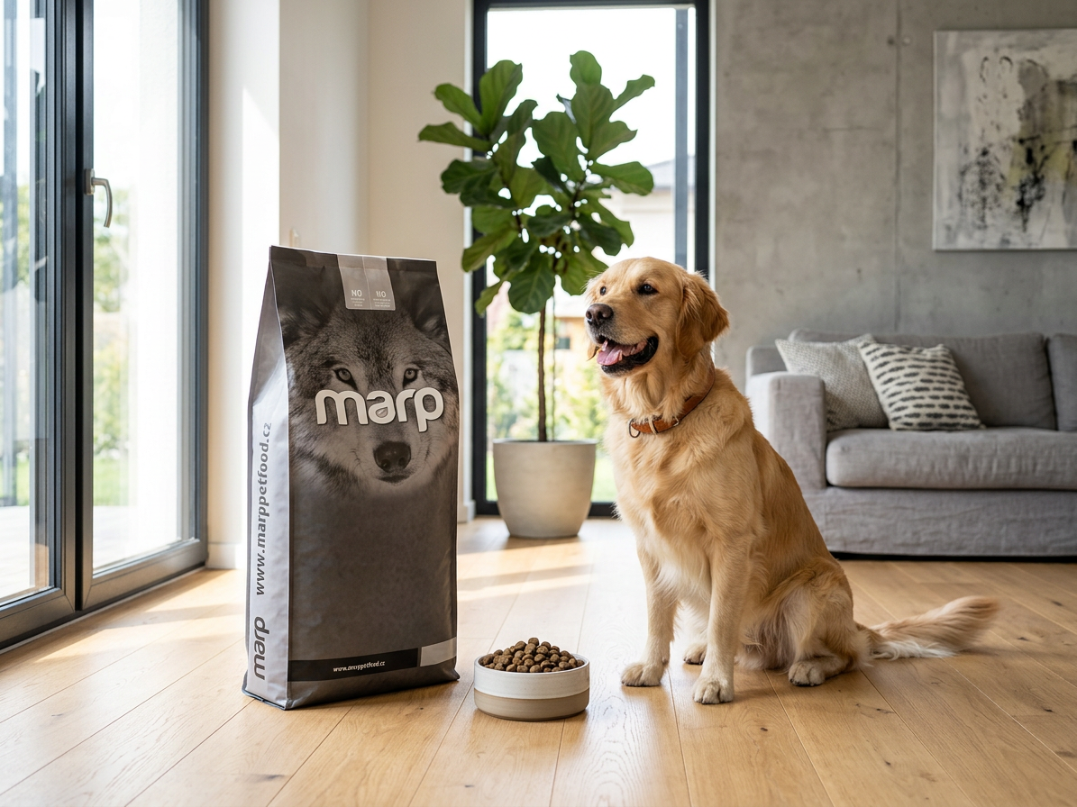 Marp Natural Plus losos 17 kg – kompletní granule pro psy