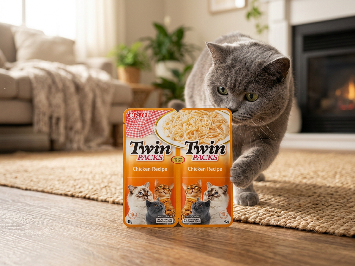 Churu Cat Twin Packs – kuře ve vývaru, doplňkové krmivo 80 g