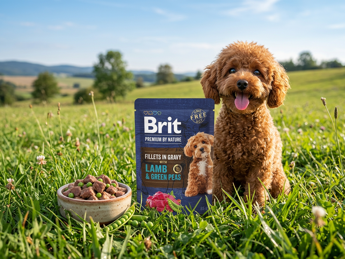 Brit Premium Dog Fillets Gravy Lamb&Green Peas 85g