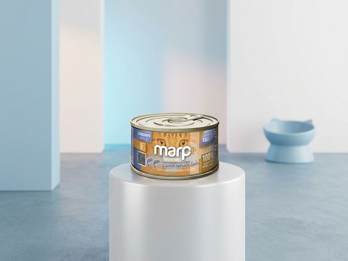Marp Holistic Plus konzerva pro kočky – Tuňák se sardinkami a borůvkami v želé 24x70g