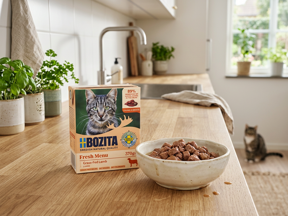 Bozita Cat kousky v omáčce s jehněčím, tetrapak 370 g