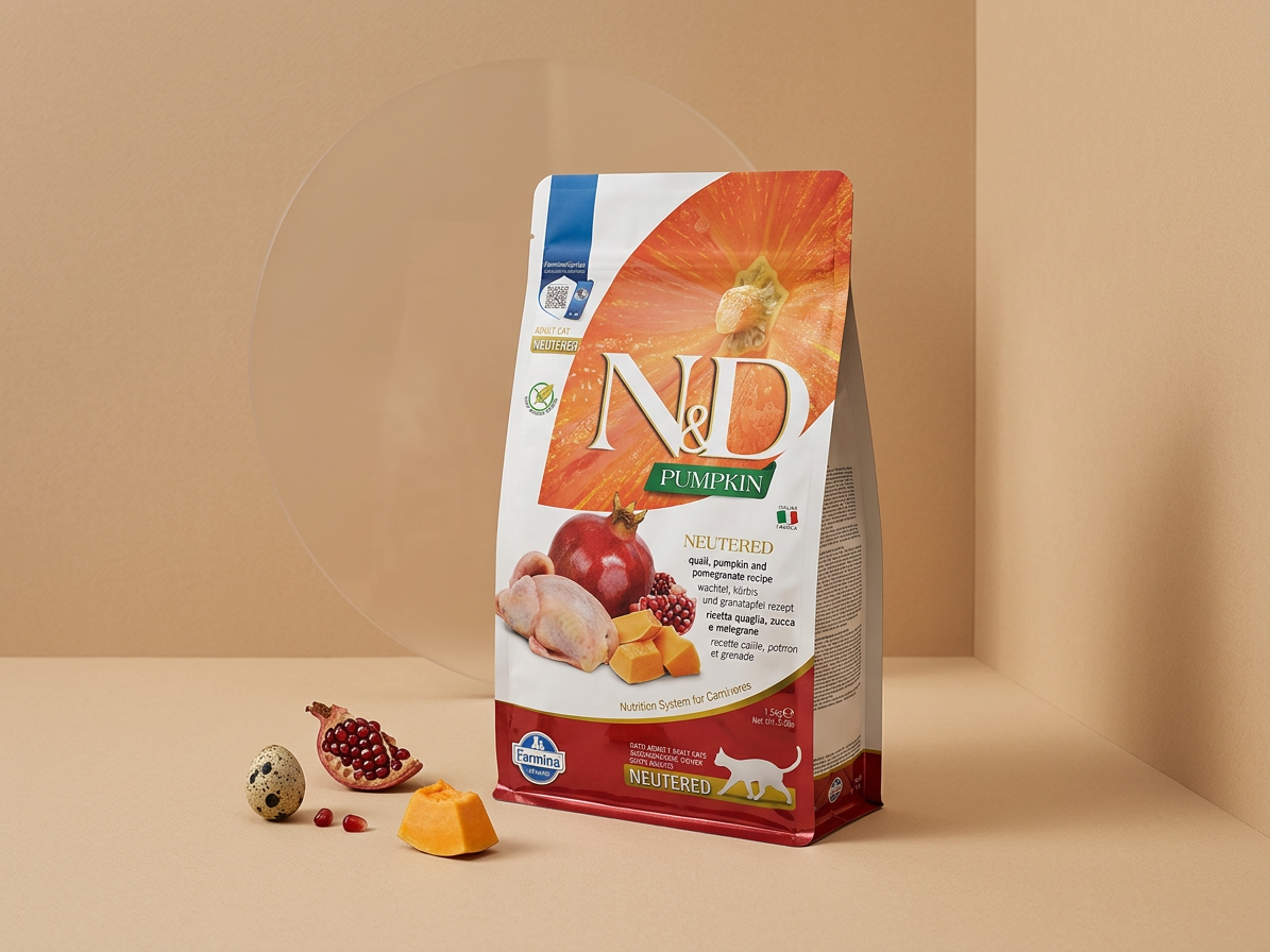 N&amp;D Cat Pumpkin Neutered s křepelkou a granátovým jablkem 1,5 kg