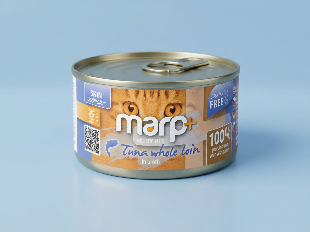 Marp Holistic Plus konzerva pro kočky – Tuňákové filety ve vývaru 70g