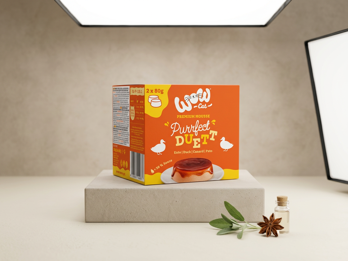 WOW Cat konzerva Purrfect Duett Kachna se šantou 2x80g