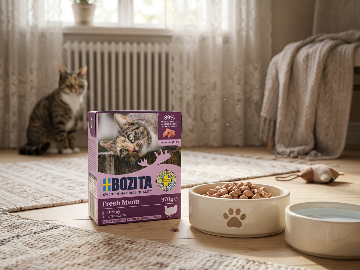 Bozita Cat kousky v želé s krůtím, tetrapak 370 g