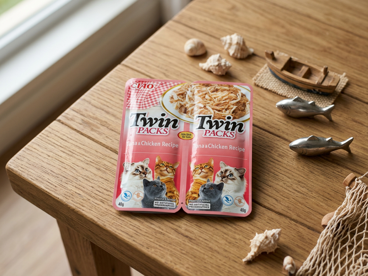 Churu Cat Twin Packs tuňák a kuře ve vývaru 80 g