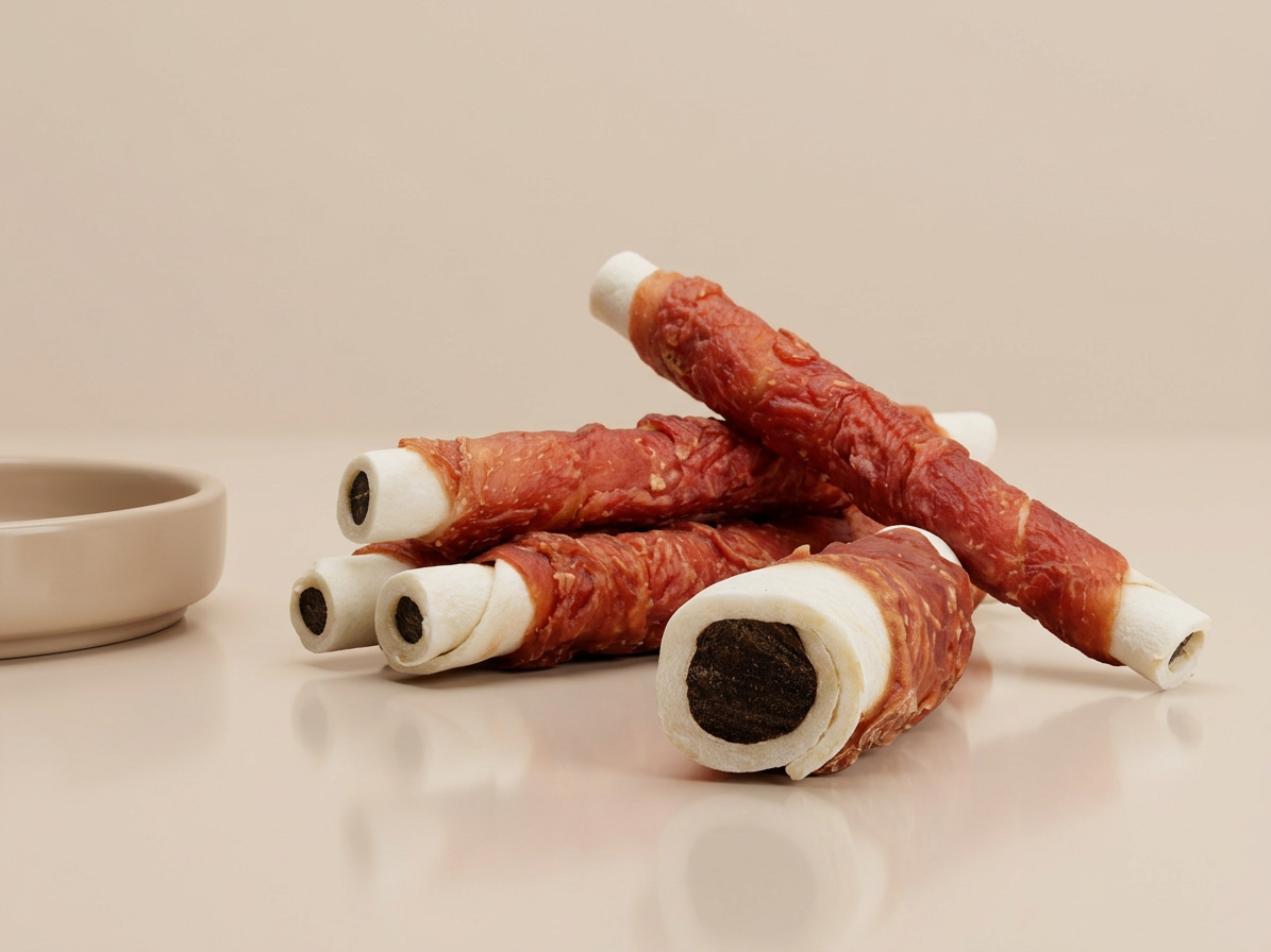 KIDDOG BUFFET ROLLER s kachními prsy 12 cm/35 g, plněný hovězím [50 ks]
