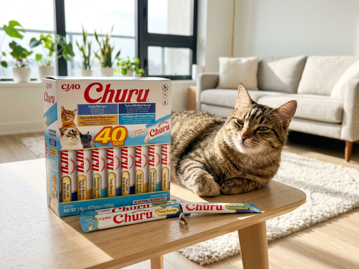 Churu cat masové pyré mix - tuňák 560g (BAL.)