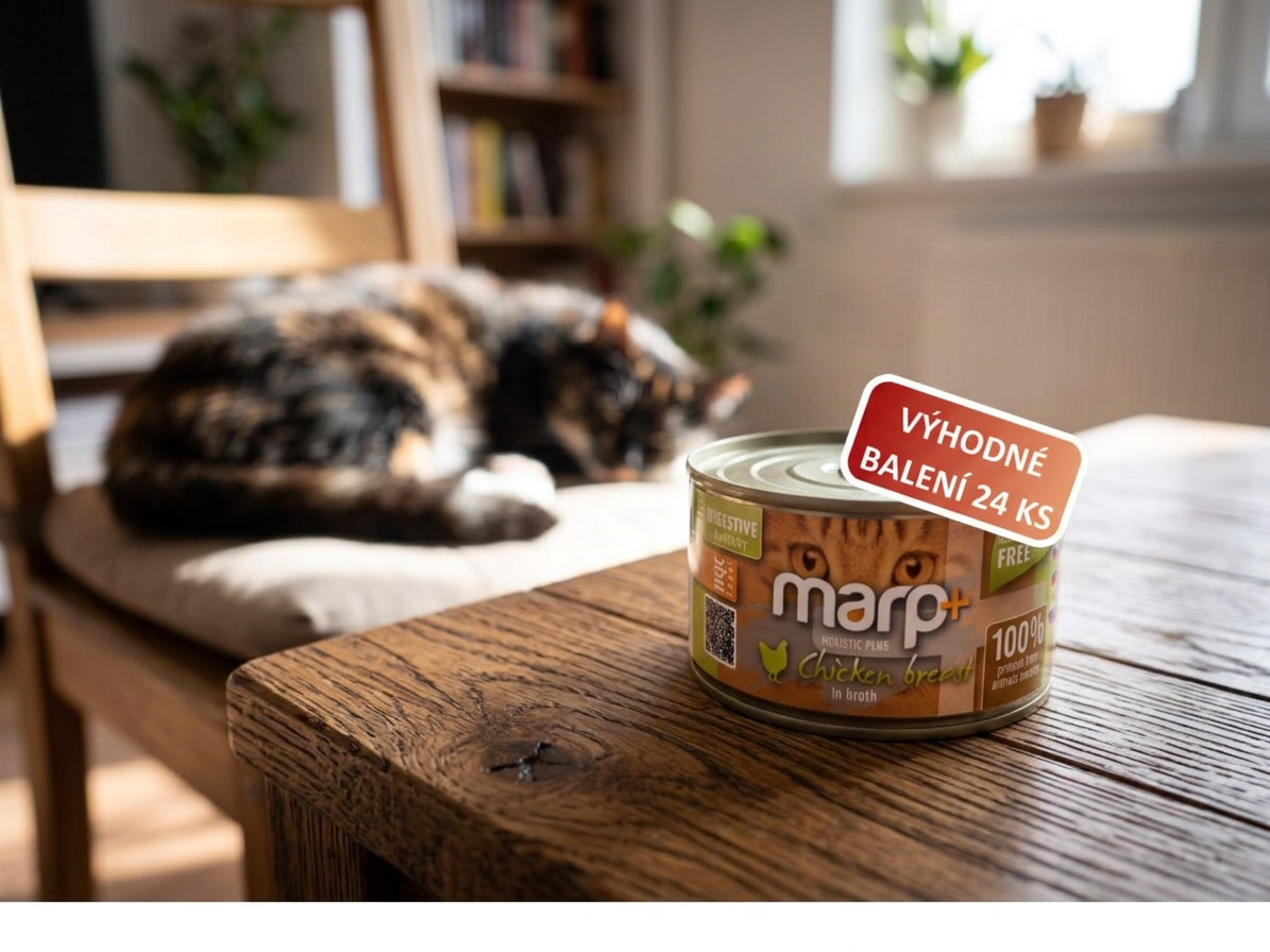 Marp Holistic Plus konzerva pro kočky – Kuřecí prsa ve vývaru 24x70g