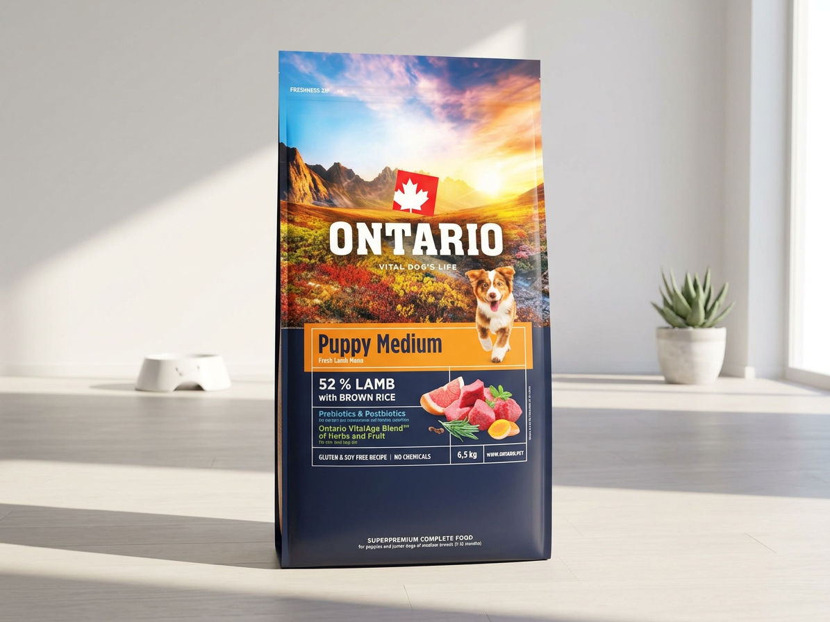 Ontario Puppy Medium Lamb & Brown Rice pro štěňata 6,5 kg
