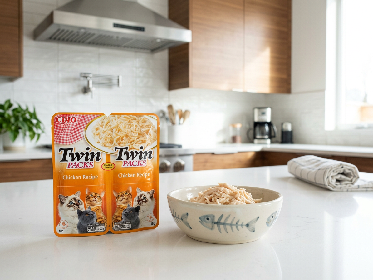 Churu Cat Twin Packs – kuře ve vývaru, doplňkové krmivo 80 g