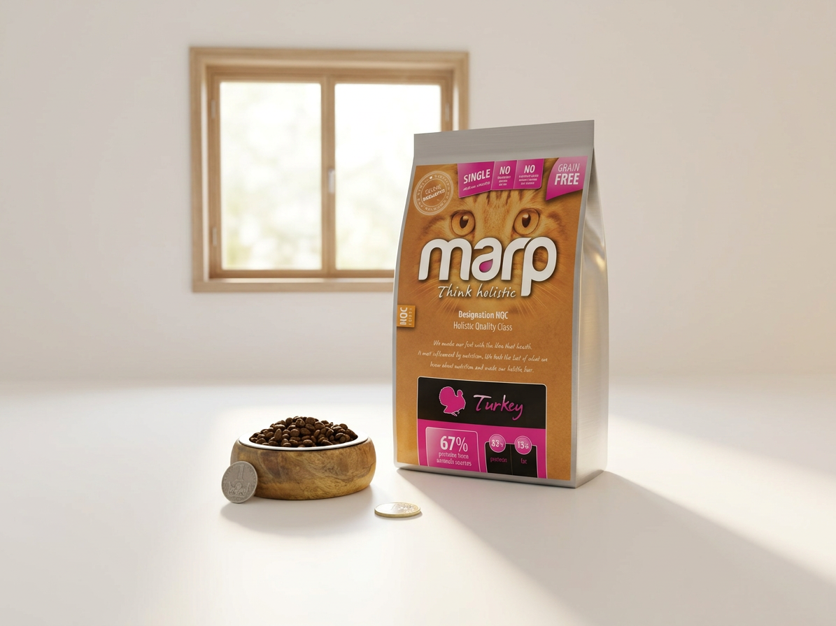 Marp Holistic Turkey CAT – krůtí granule bez obilovin pro kočky 12 kg