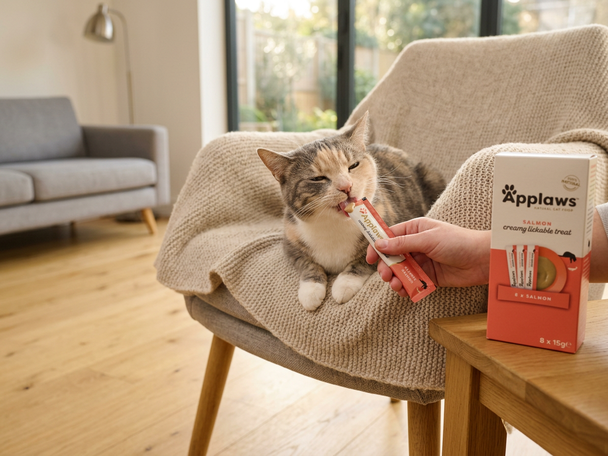 Applaws Cat Creamy Treat lízací pyré Losos 8x15g