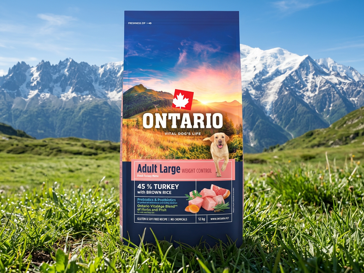Ontario Large Weight Control Turkey & Brown Rice pro velká plemena 12 kg