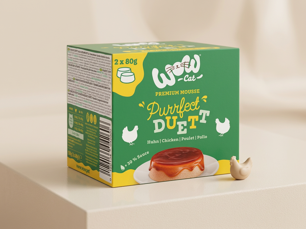 WOW Cat konzerva Purrfect Duett Kuře se šantou 2x80g