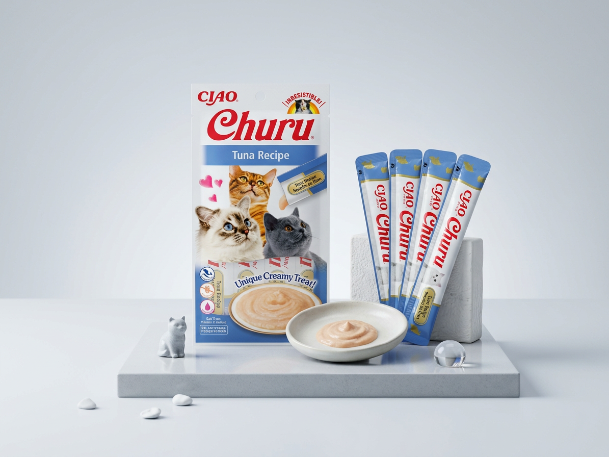 Churu cat masové pyré - tuňák 56g